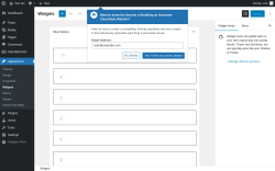 Page screenshot: Widgets ‹ Test site — WordPress