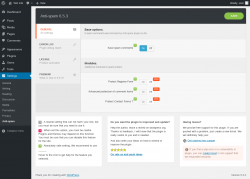 Page screenshot: Settings &rarr; Anti-spam