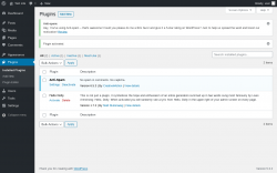 Page screenshot: Plugins &lsaquo; Test site &mdash; WordPress