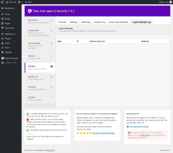 Page screenshot: Firewall &rarr; 
						Login Attempts Log                     