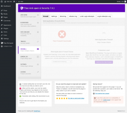 Page screenshot: Settings &rarr; 
						Firewall                     