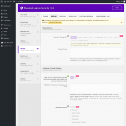 Page screenshot: Firewall &rarr; 
						Settings                     