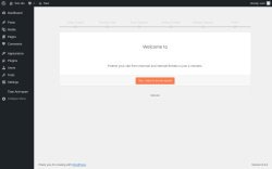 Page screenshot: Setup ‹ Test site — WordPress