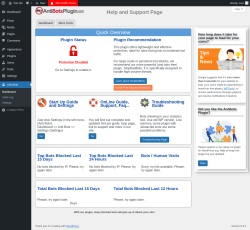 Page screenshot: Anti Bots → Dashboard