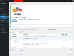 Page screenshot: Plugins ‹ Test site — WordPress