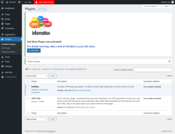 Page screenshot: Plugins ‹ Test site — WordPress