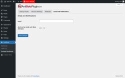 Page screenshot: Anti Bots → Settings Dashboard → Email and Notifications