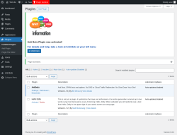 Page screenshot: Plugins ‹ Test site — WordPress