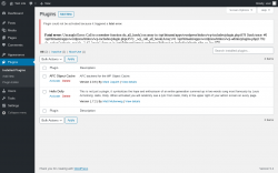 Page screenshot: Plugins ‹ Test site — WordPress
