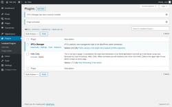 Page screenshot: Plugins ‹ Test site — WordPress