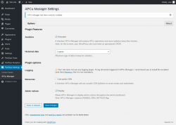 Page screenshot: PerfOps Settings → APCu Manager
