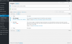 Page screenshot: Plugins ‹ Test site — WordPress