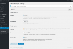 Page screenshot: PerfOps Settings → APCu Manager