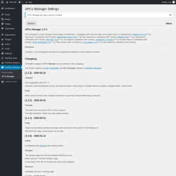 Page screenshot: PerfOps Settings → APCu Manager → About