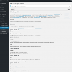 Page screenshot: PerfOps Settings → APCu Manager → About