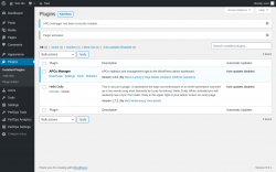 Page screenshot: Plugins ‹ Test site — WordPress
