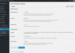 Page screenshot: PerfOps Settings → APCu Manager