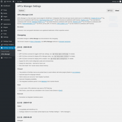 Page screenshot: PerfOps Settings → APCu Manager → About