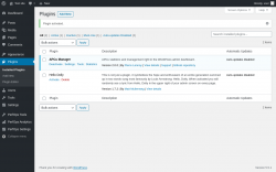 Page screenshot: Plugins ‹ Test site — WordPress