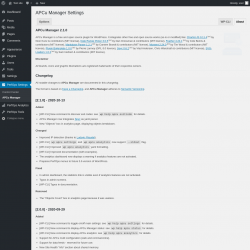 Page screenshot: PerfOps Settings → APCu Manager → About