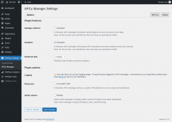 Page screenshot: PerfOps Settings → APCu Manager