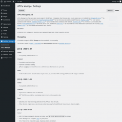 Page screenshot: PerfOps Settings → APCu Manager → About