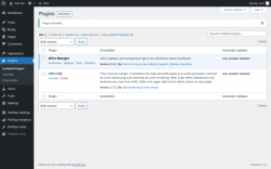 Page screenshot: Plugins ‹ Test site — WordPress
