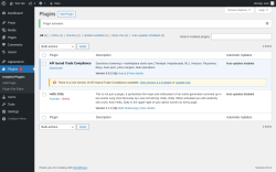 Page screenshot: Plugins &lsaquo; Test site &mdash; WordPress