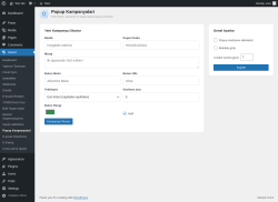 Page screenshot: Isarud &rarr; Popup Kampanyalari