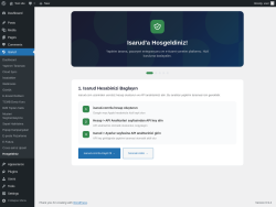 Page screenshot: Hosgeldiniz &lsaquo; Test site &mdash; WordPress