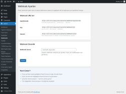 Page screenshot: Isarud &rarr; Webhooks