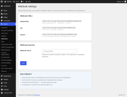 Page screenshot: Isarud &rarr; Webhooks