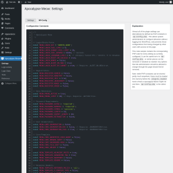 Page screenshot: Apocalypse Meow → WP-Config