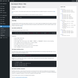 Page screenshot: Apocalypse Meow → Reference → WP-CLI