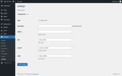 Page screenshot: Settings &rarr; settings