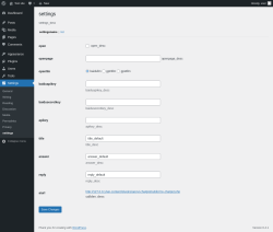 Page screenshot: Settings &rarr; settings