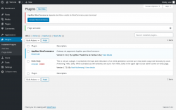 Page screenshot: Plugins ‹ Test site — WordPress