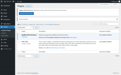 Page screenshot: Plugins ‹ Test site — WordPress