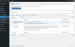 Page screenshot: Plugins ‹ Test site — WordPress