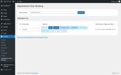 Page screenshot: Settings &rarr; Appointment Hour Booking