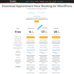 Page screenshot: Appointment Hour Booking → Upgrade Plugin