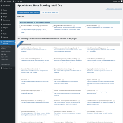 Page screenshot: Appointment Hour Booking &rarr; Add Ons