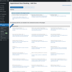 Page screenshot: Appointment Hour Booking &rarr; Add Ons