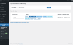 Page screenshot: Appointment Hour Booking