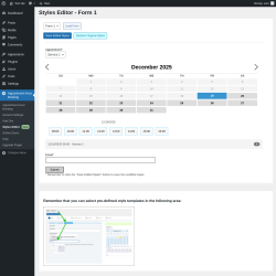 Page screenshot: Appointment Hour Booking &rarr; Styles Editor New