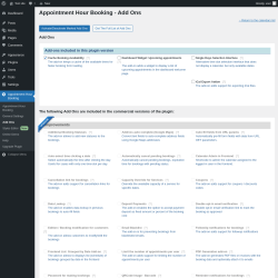 Page screenshot: Appointment Hour Booking &rarr; Add Ons