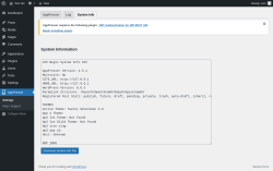 Page screenshot: AppPresser → System Info