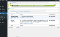 Page screenshot: Plugins &lsaquo; Test site &mdash; WordPress