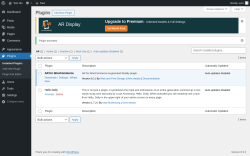 Page screenshot: Plugins &lsaquo; Test site &mdash; WordPress