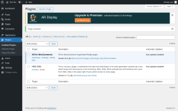 Page screenshot: Plugins &lsaquo; Test site &mdash; WordPress